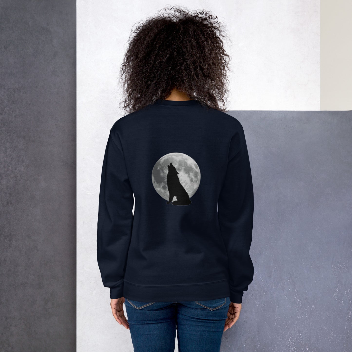 Unisex Sweatshirt wolf reverse