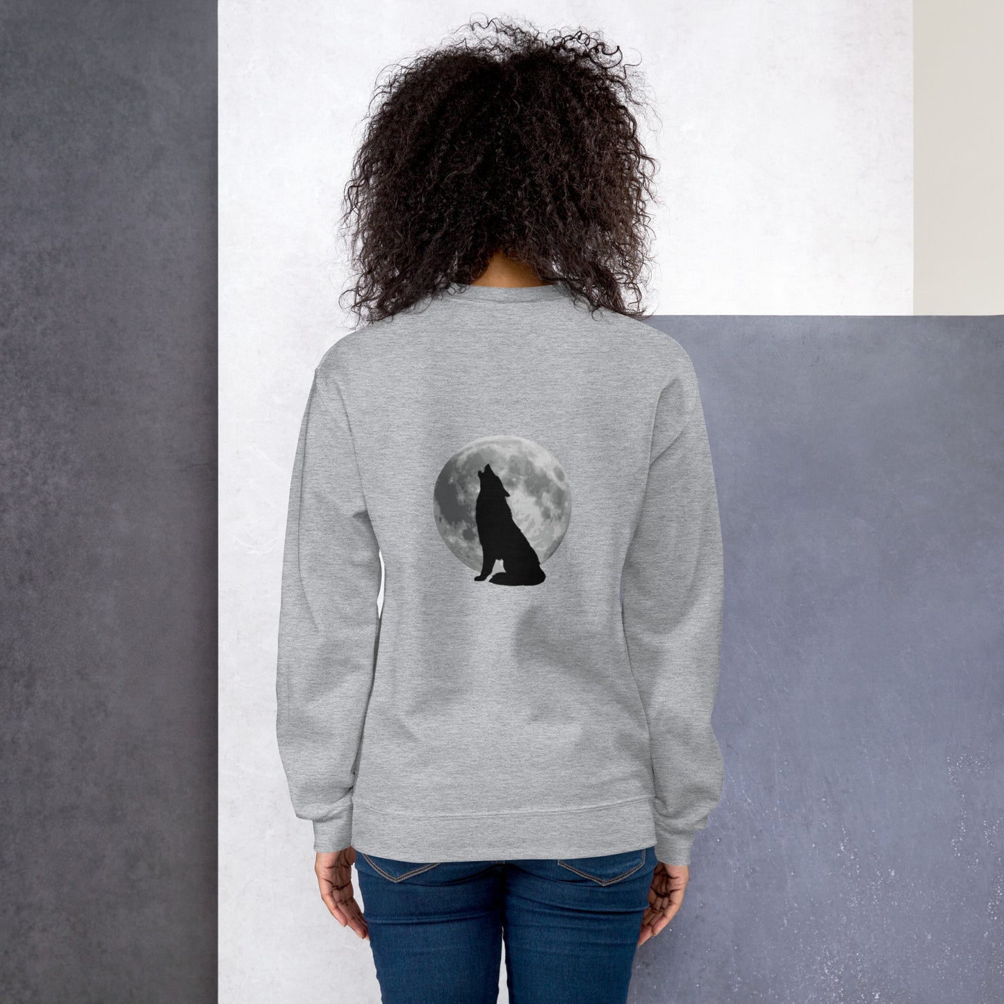 Unisex Sweatshirt wolf reverse