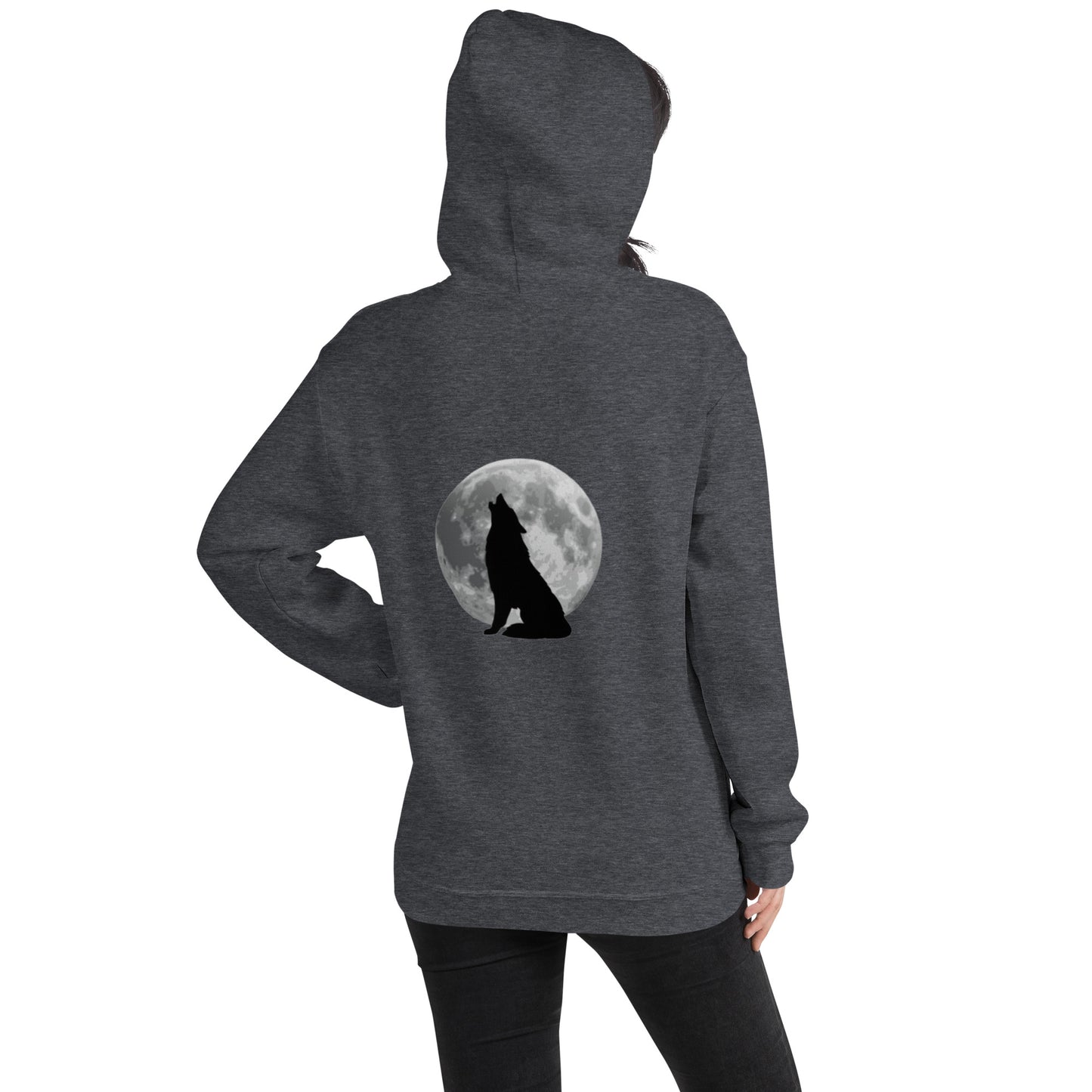 Unisex Hoodie wolf reverse