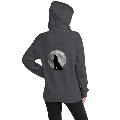 Unisex Hoodie wolf reverse