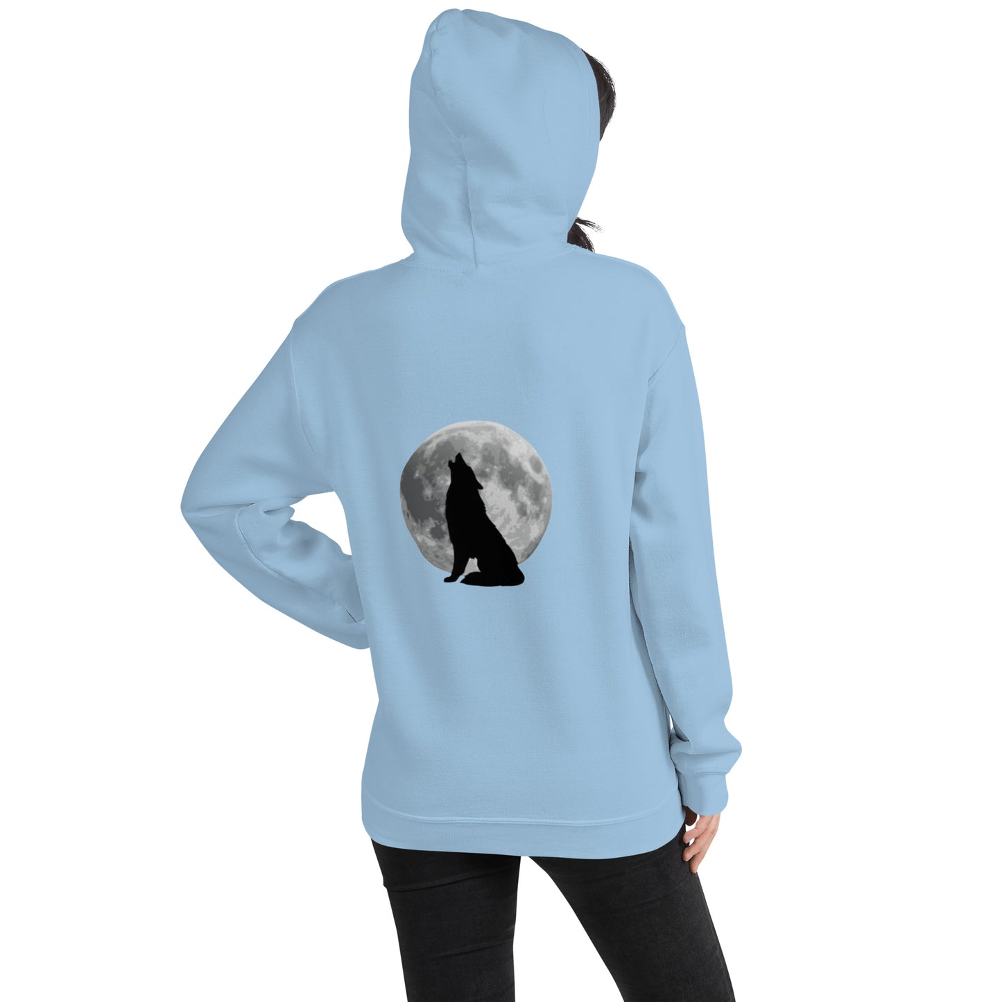 Unisex Hoodie wolf reverse