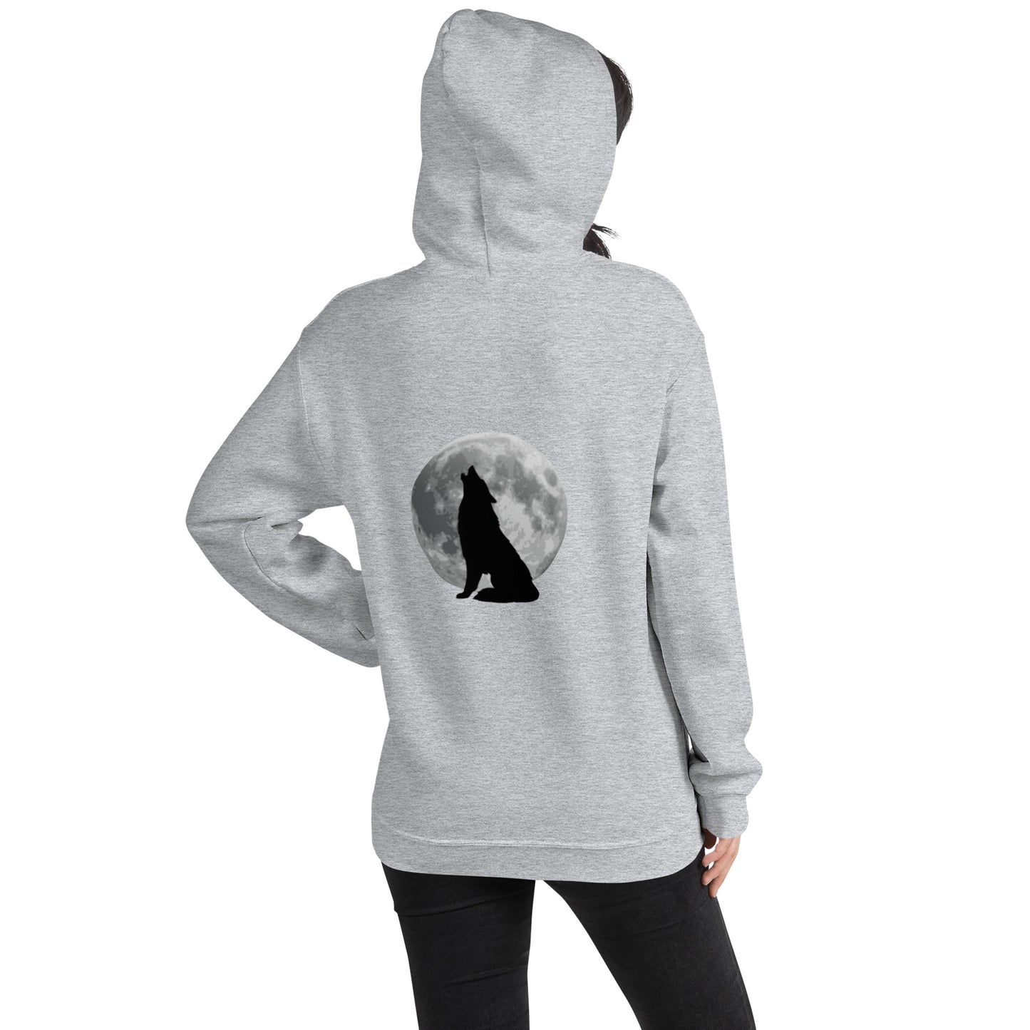 Unisex Hoodie wolf reverse