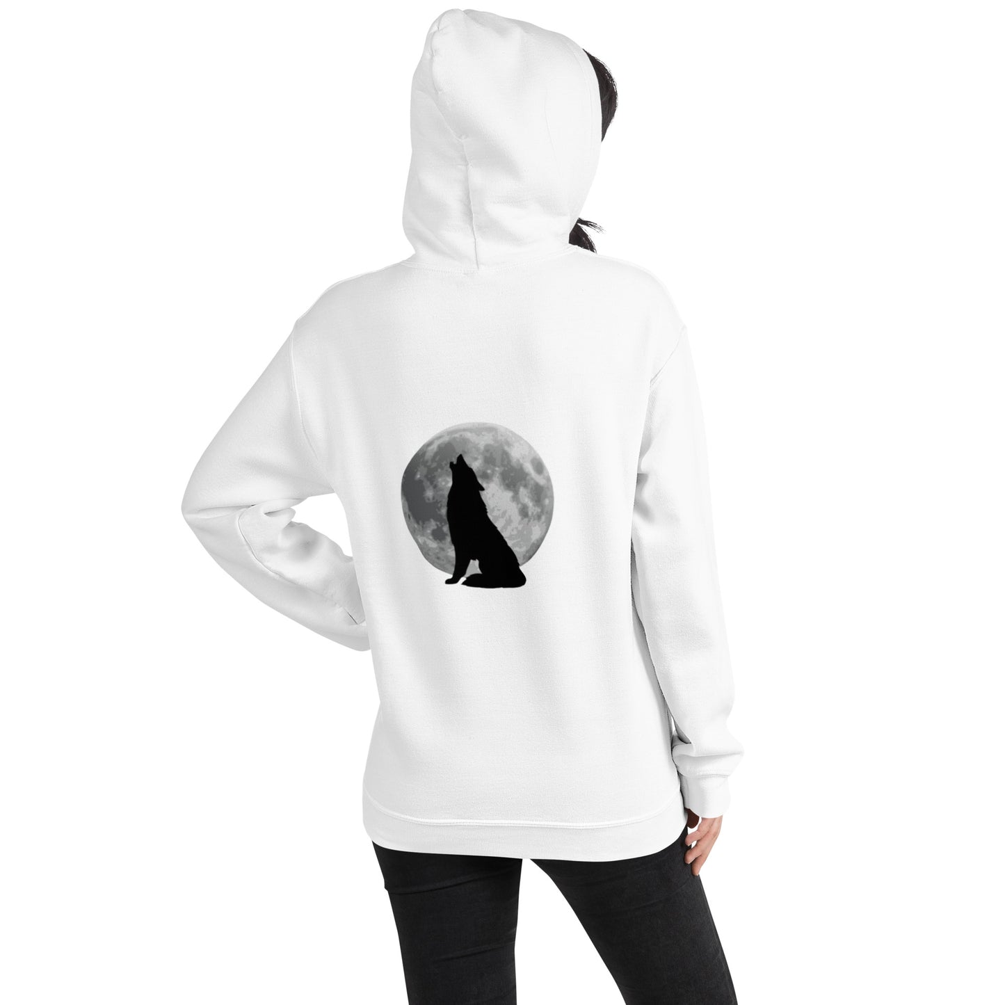 Unisex Hoodie wolf reverse